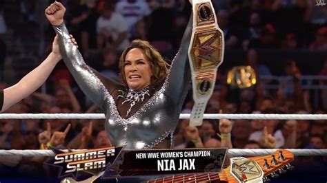 Nia Jax wins the WWE Women's Title At SummerSlam 2024.